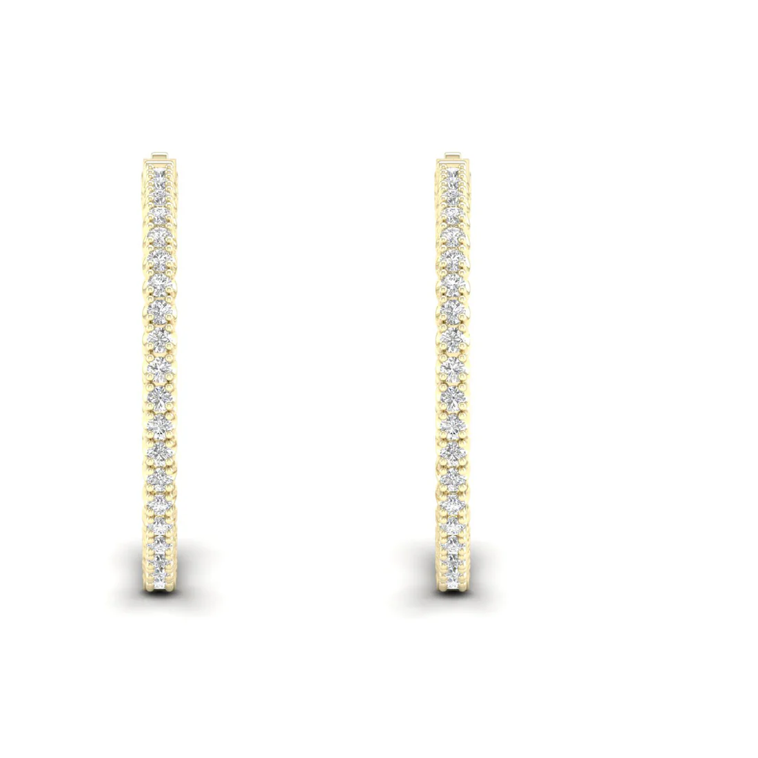 3.10 CTW Lab Grown Diamond Big Hoop Earring