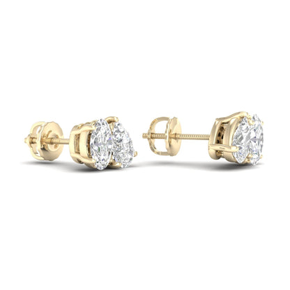 1.50 CTW Lab Grown Diamond Toi At Moi Stud Earring