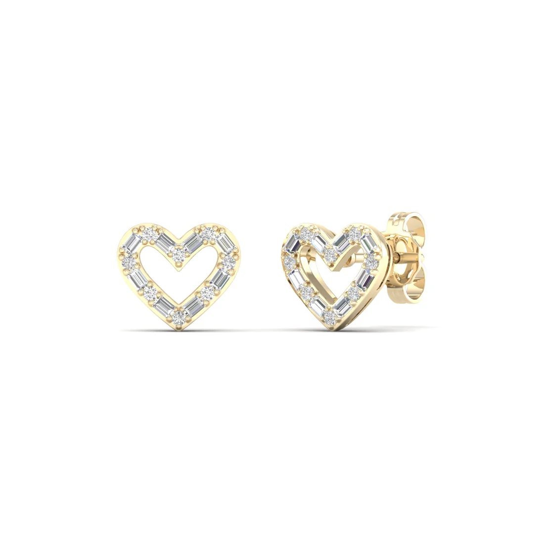 0.25 CTW Lab Grown Diamond Golden Heart Earring