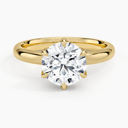 2 CT Lab Grown Diamond Solitaire Engagement Ring