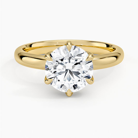2 CT Lab Grown Diamond Solitaire Engagement Ring
