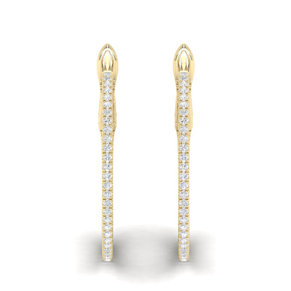 0.30 CTW Lab Grown Diamond Small Hoop Earring