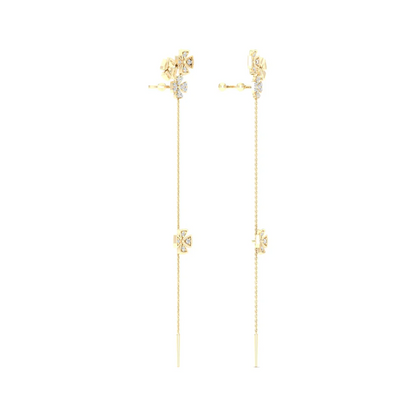 0.30 CTW Lab Grown Diamond Floral Spark Drop Earring