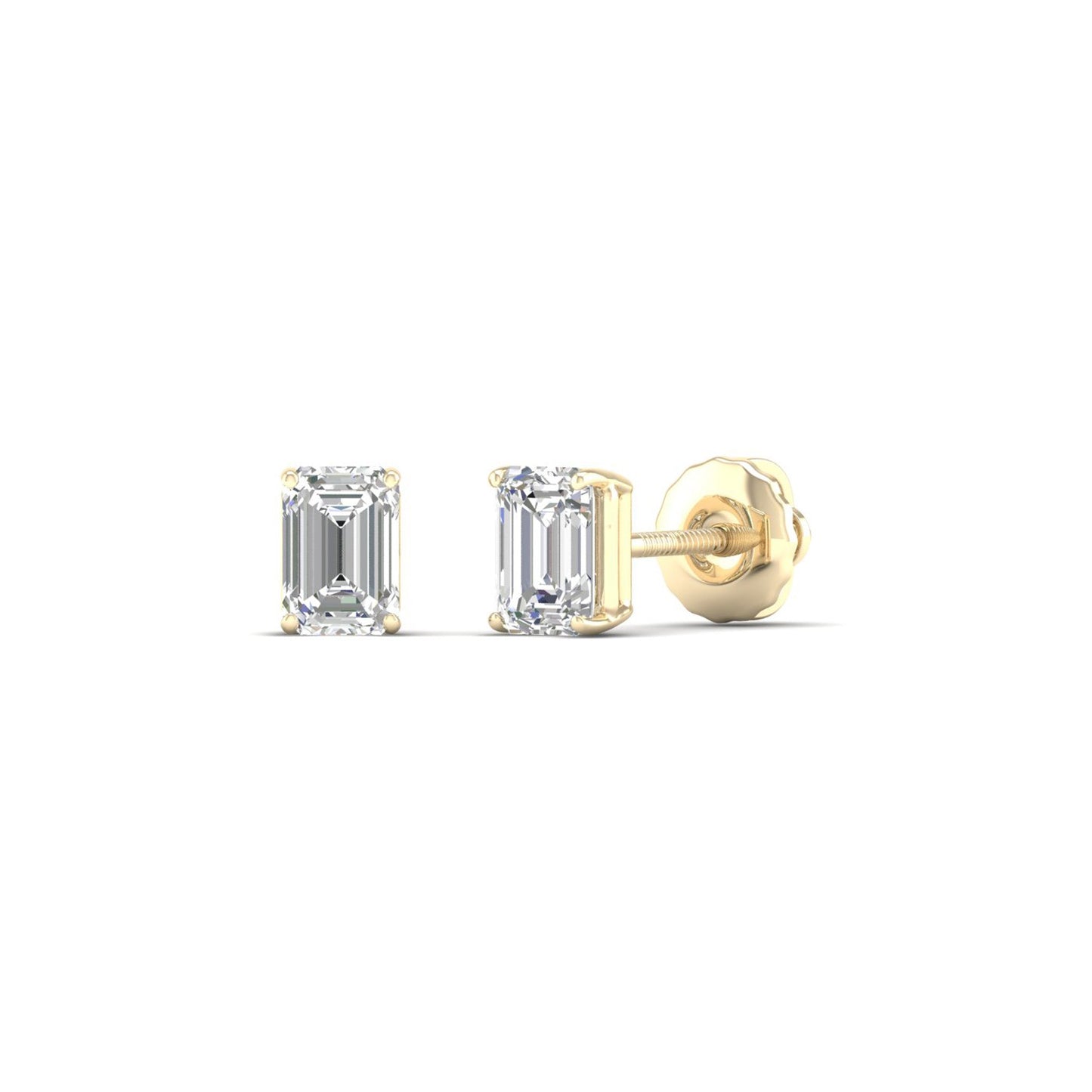 0.50 CTW Lab Grown Diamond Emerald Shape Stud Earring