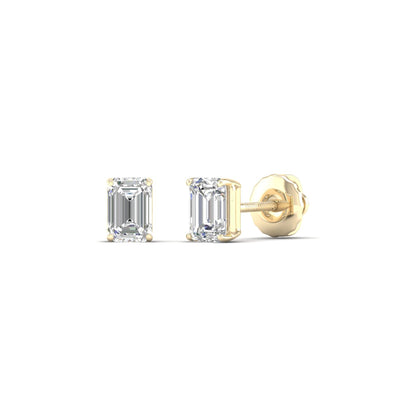 0.50 CTW Lab Grown Diamond Emerald Shape Stud Earring