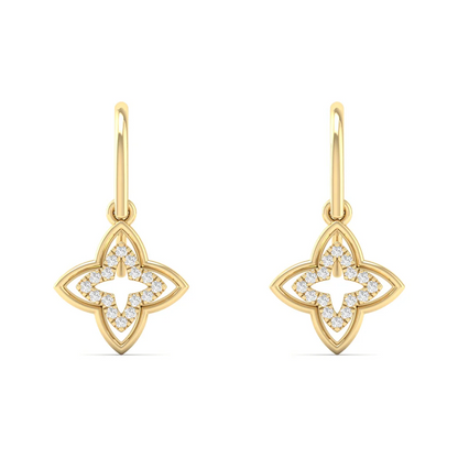 0.14 CTW Lab Grown Diamond Clover Drop Earring