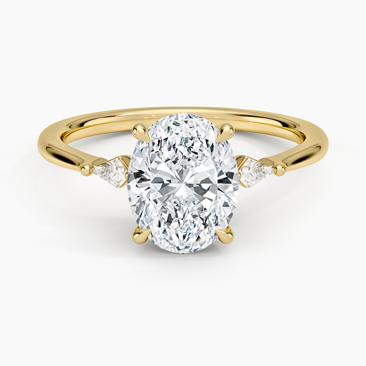 2 CT Lab Grown Diamond 18KT Gold Engagement Ring