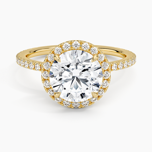2 CT Halo Lab Grown Diamond 3/4 Eternity Ring
