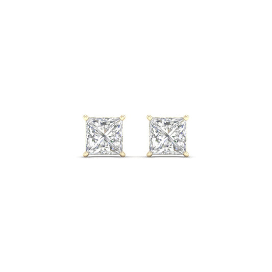 0.50 CTW Lab Grown Diamond Princess Shape Stud Earring