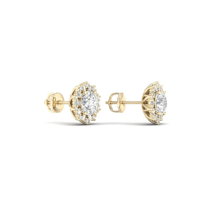 1 CTW Lab Grown Diamond Blossom Stud Earring