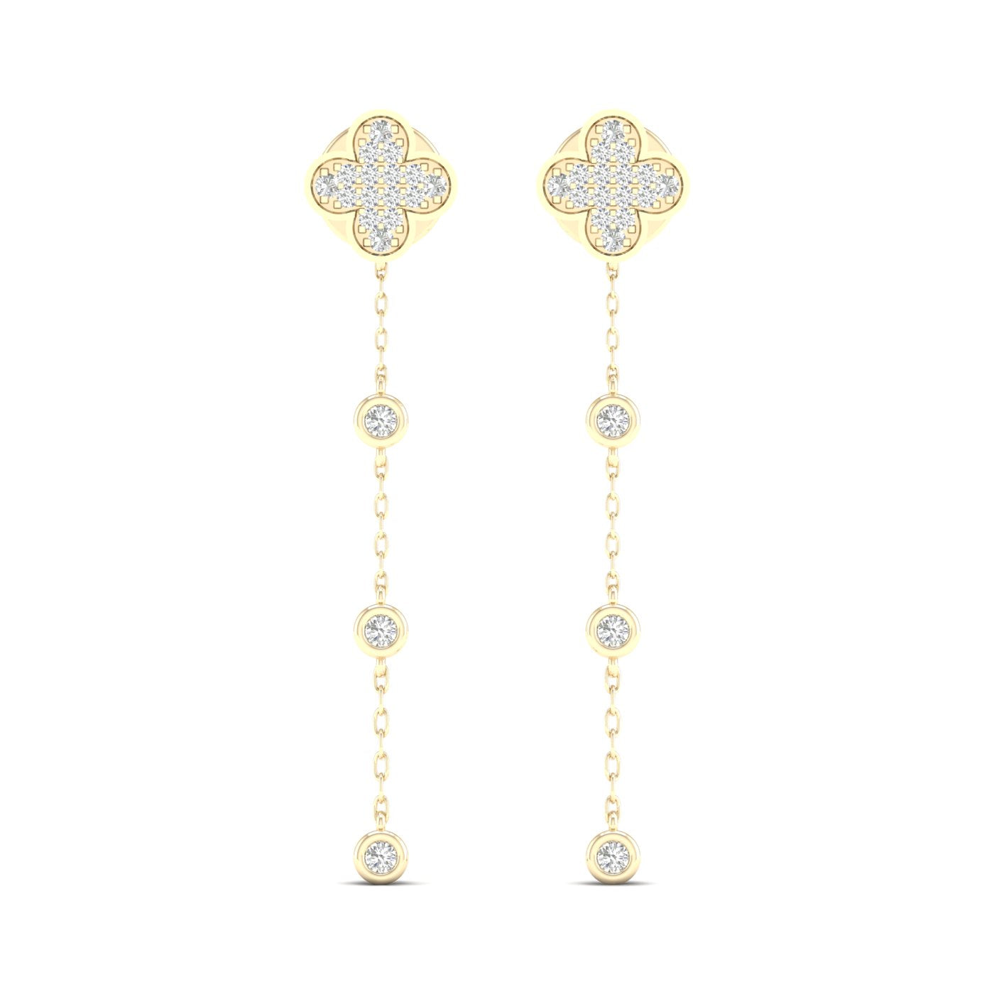 0.30 CTW Lab Grown Diamond Clover Stud Earring