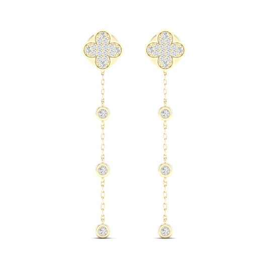 0.30 CTW Lab Grown Diamond Clover Stud Earring
