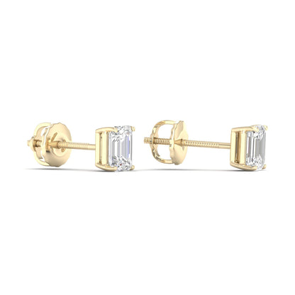 0.50 CTW Lab Grown Diamond Emerald Shape Stud Earring