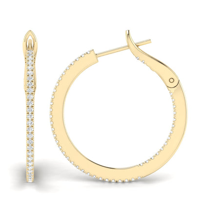 0.30 CTW Lab Grown Diamond Small Hoop Earring