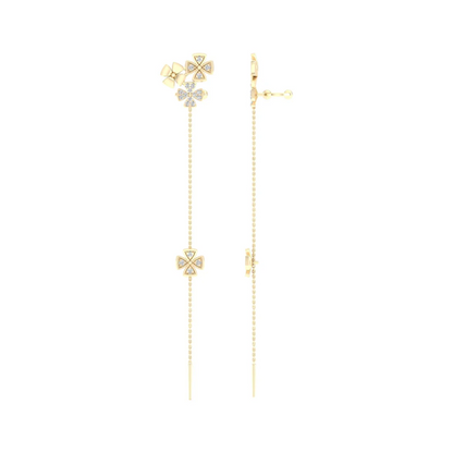 0.30 CTW Lab Grown Diamond Floral Spark Drop Earring