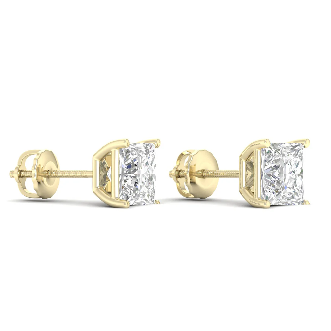 10 CTW Lab Grown Diamond Classic Princess Stud Earring