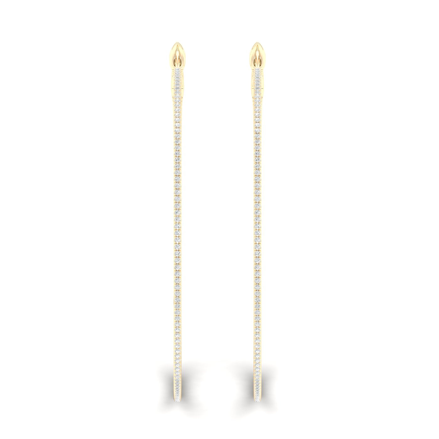 0.98 CTW Lab Grown Diamond Long Hoop Earring