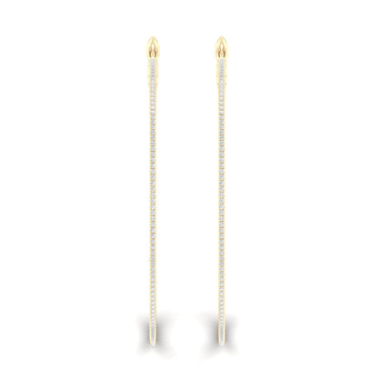 0.98 CTW Lab Grown Diamond Long Hoop Earring