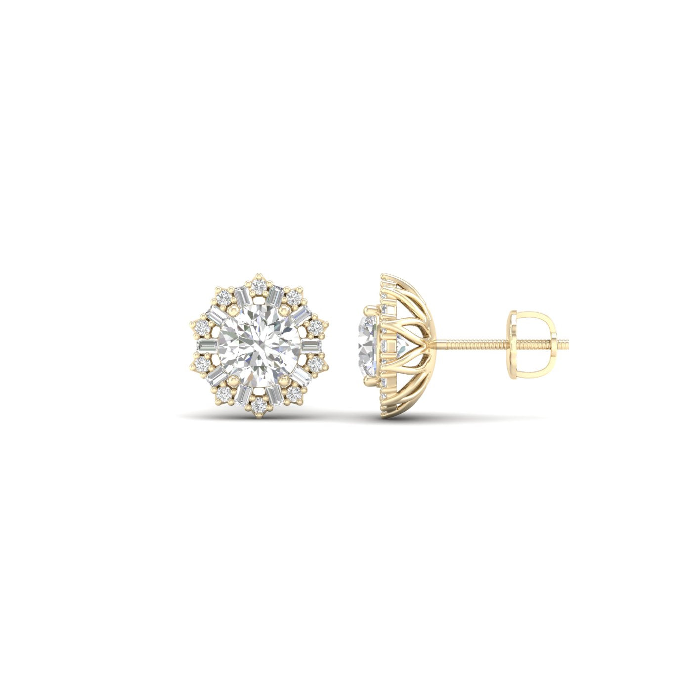 1 CTW Lab Grown Diamond Blossom Stud Earring