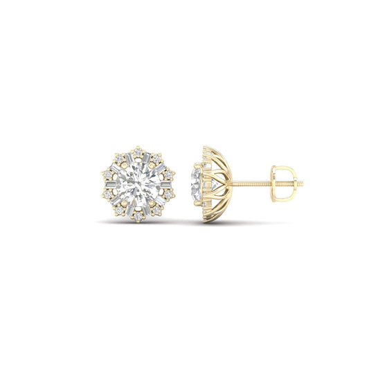 1 CTW Lab Grown Diamond Blossom Stud Earring