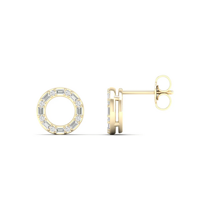 0.25 CTW Lab Grown Diamond Circle Stud Earring