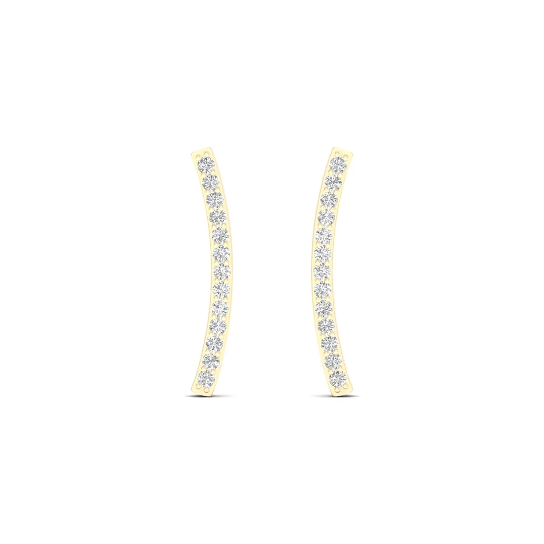 0.20 CTW Lab Grown Diamond Curve Bar Fashion Stud Earring