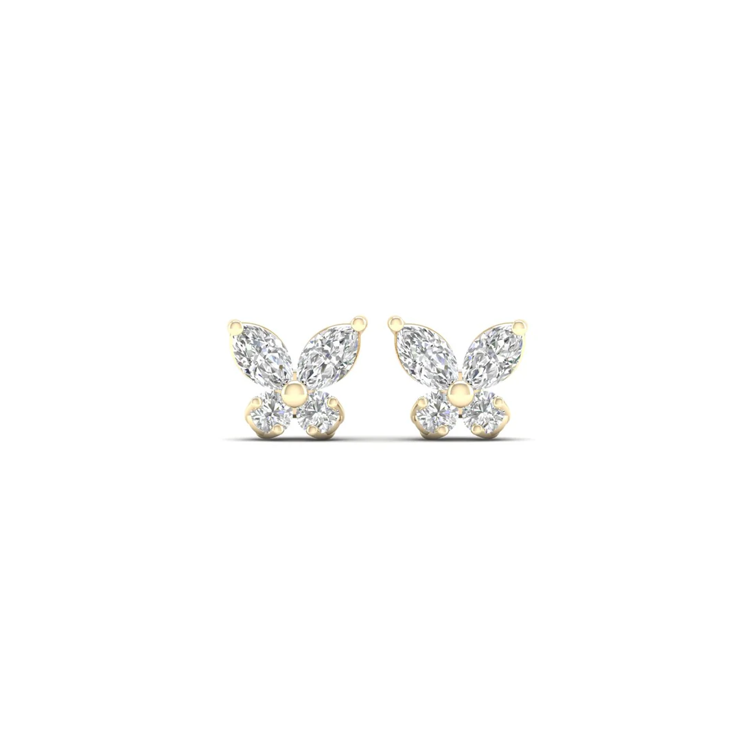 1.12 CTW Lab Grown Diamond Simple Butterfly Stud Earring