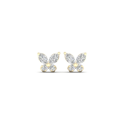 1.12 CTW Lab Grown Diamond Simple Butterfly Stud Earring