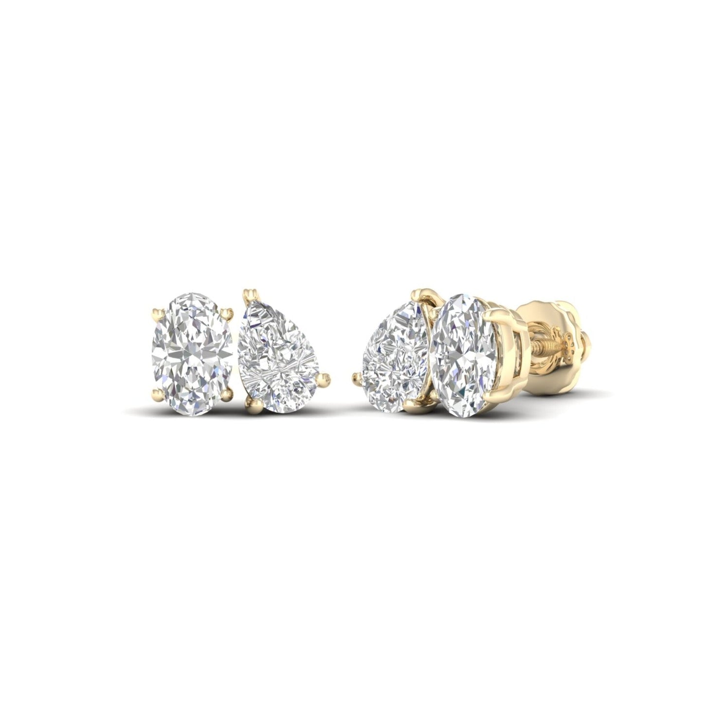 1.50 CTW Lab Grown Diamond Toi At Moi Stud Earring