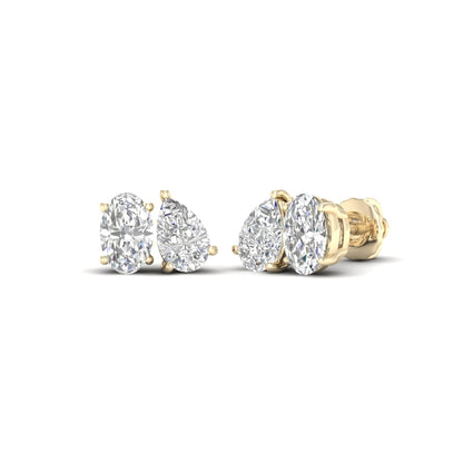 1.50 CTW Lab Grown Diamond Toi At Moi Stud Earring