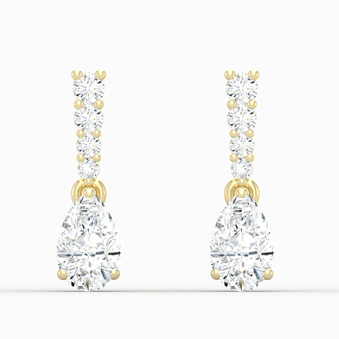 2 CTW Lab Grown Diamond Pear Drop Earring