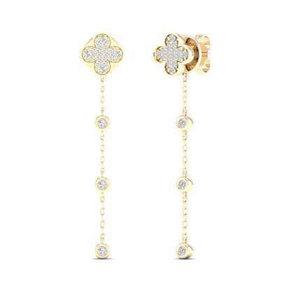 0.30 CTW Lab Grown Diamond Clover Stud Earring