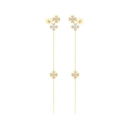 0.30 CTW Lab Grown Diamond Floral Spark Drop Earring