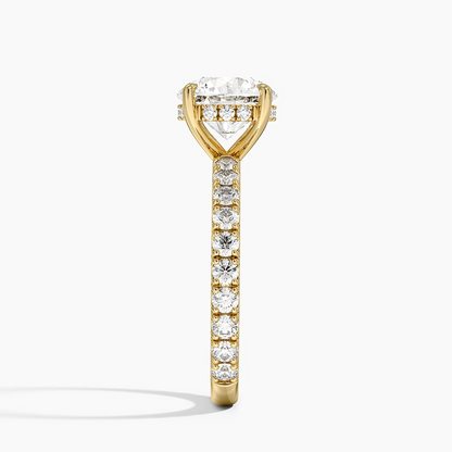 2 CT Round Lab Grown Diamond 18K Gold Solitaire Engagement Ring