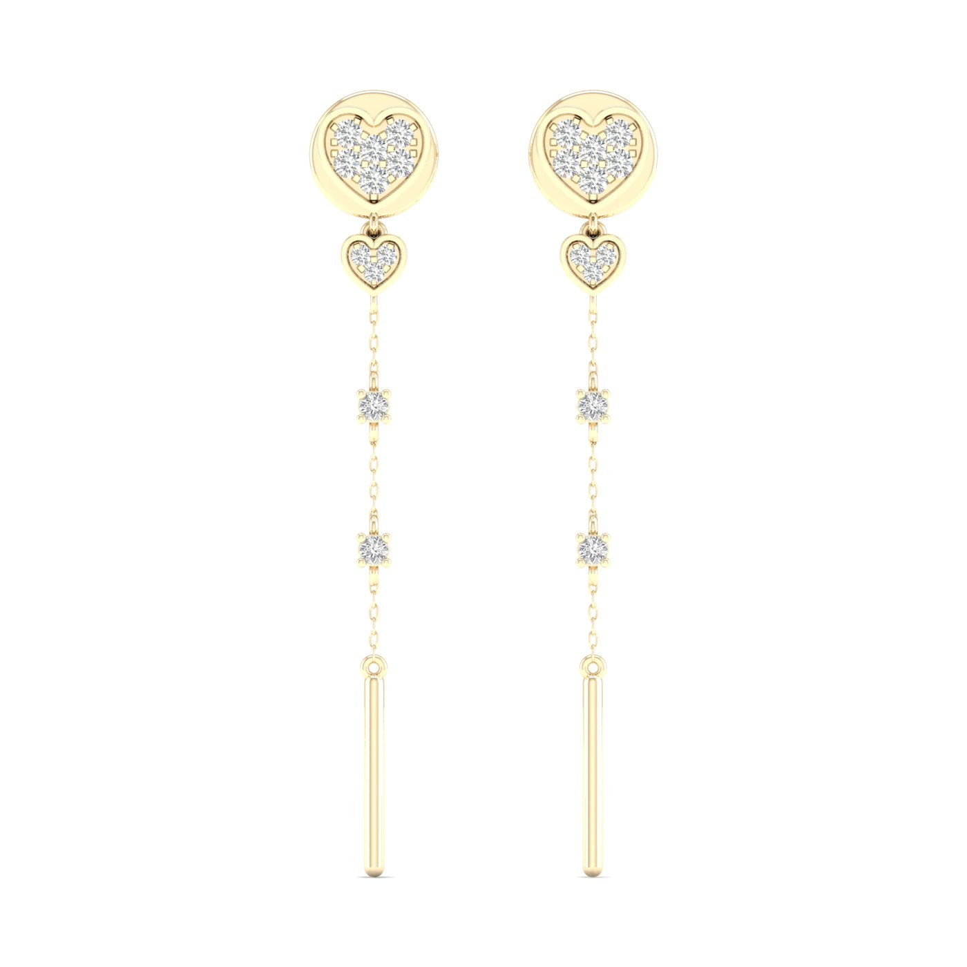 0.230 CTW Lab Grown Diamond Unique Design Drop Earring