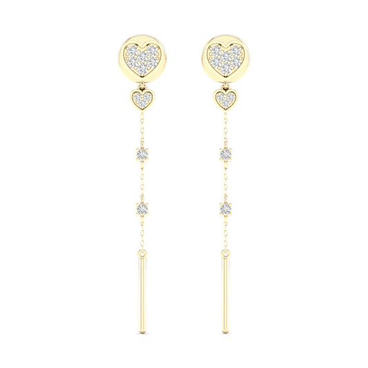 0.230 CTW Lab Grown Diamond Unique Design Drop Earring