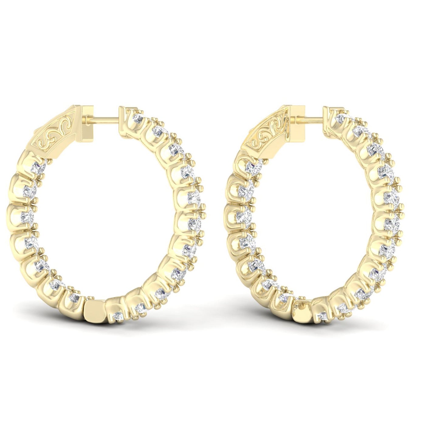 4 CTW Lab Grown Diamond Classic Small Hoop Earring