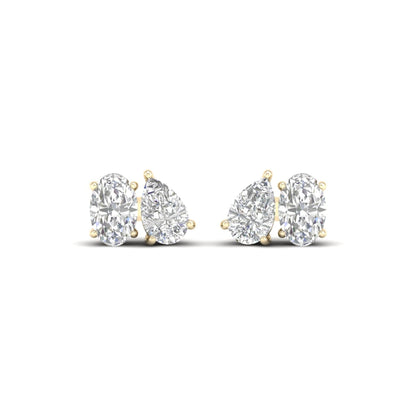 1.50 CTW Lab Grown Diamond Toi At Moi Stud Earring