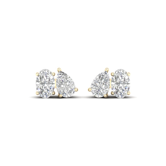 1.50 CTW Lab Grown Diamond Toi At Moi Stud Earring