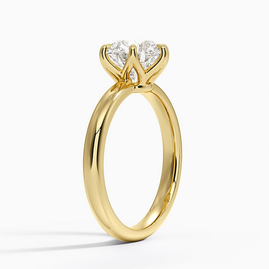 2 CT Lab Grown Diamond Solitaire Engagement Ring