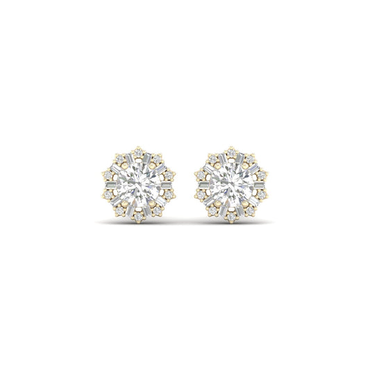 1 CTW Lab Grown Diamond Blossom Stud Earring