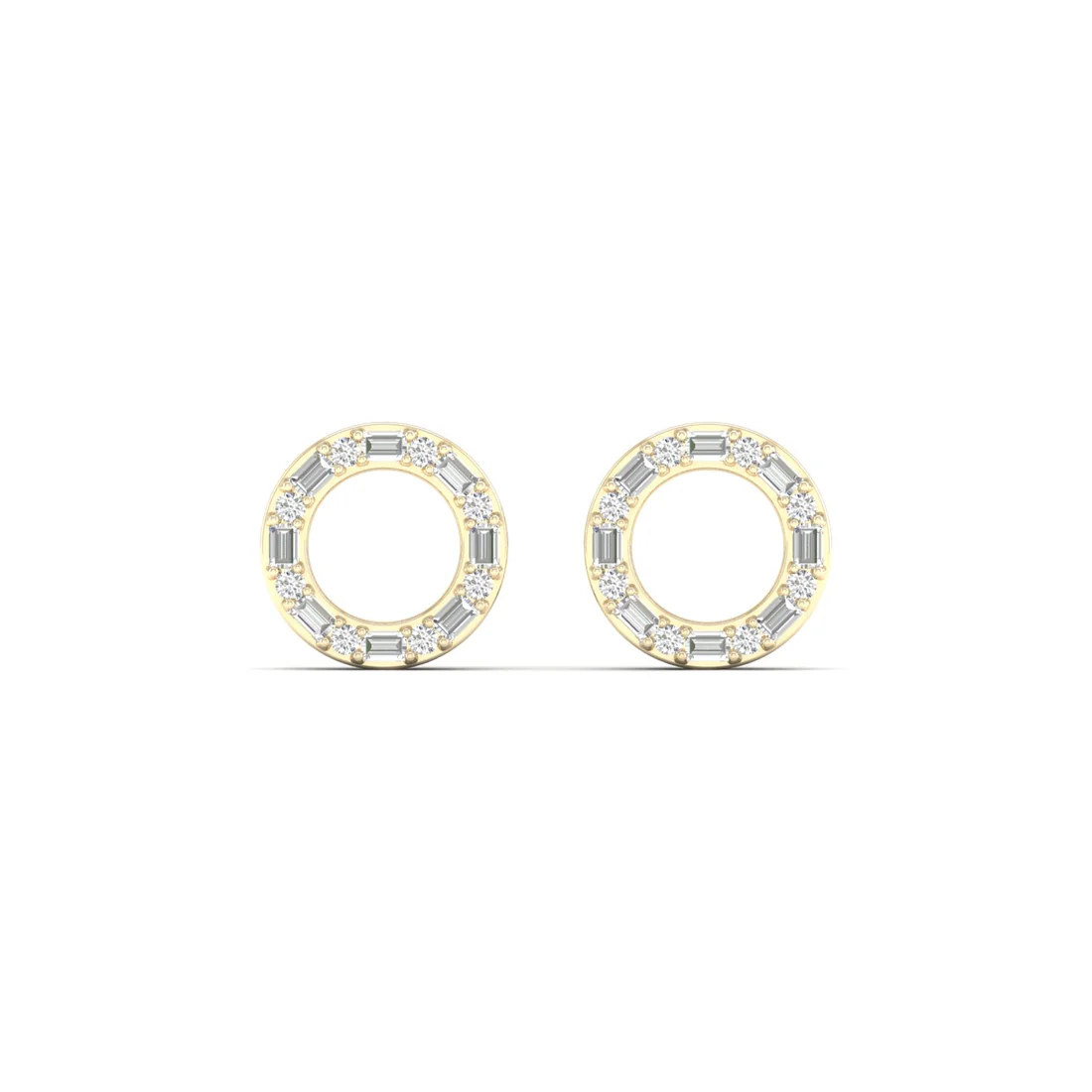 0.25 CTW Lab Grown Diamond Circle Stud Earring
