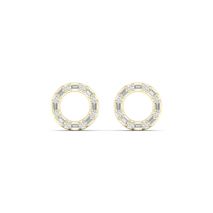 0.25 CTW Lab Grown Diamond Circle Stud Earring