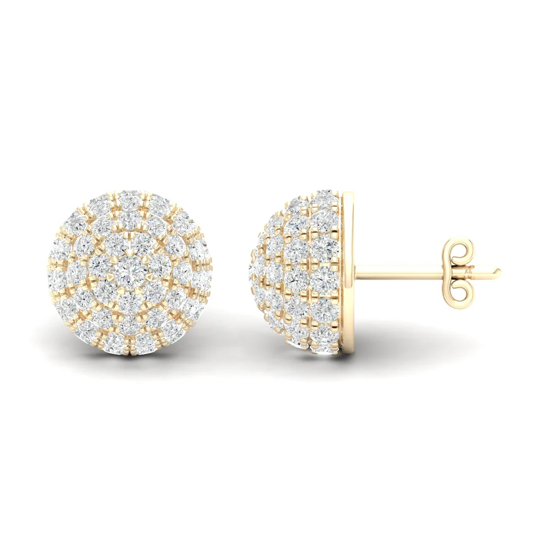 2.12 CTW Lab Grown Diamond Dome Stud Earring