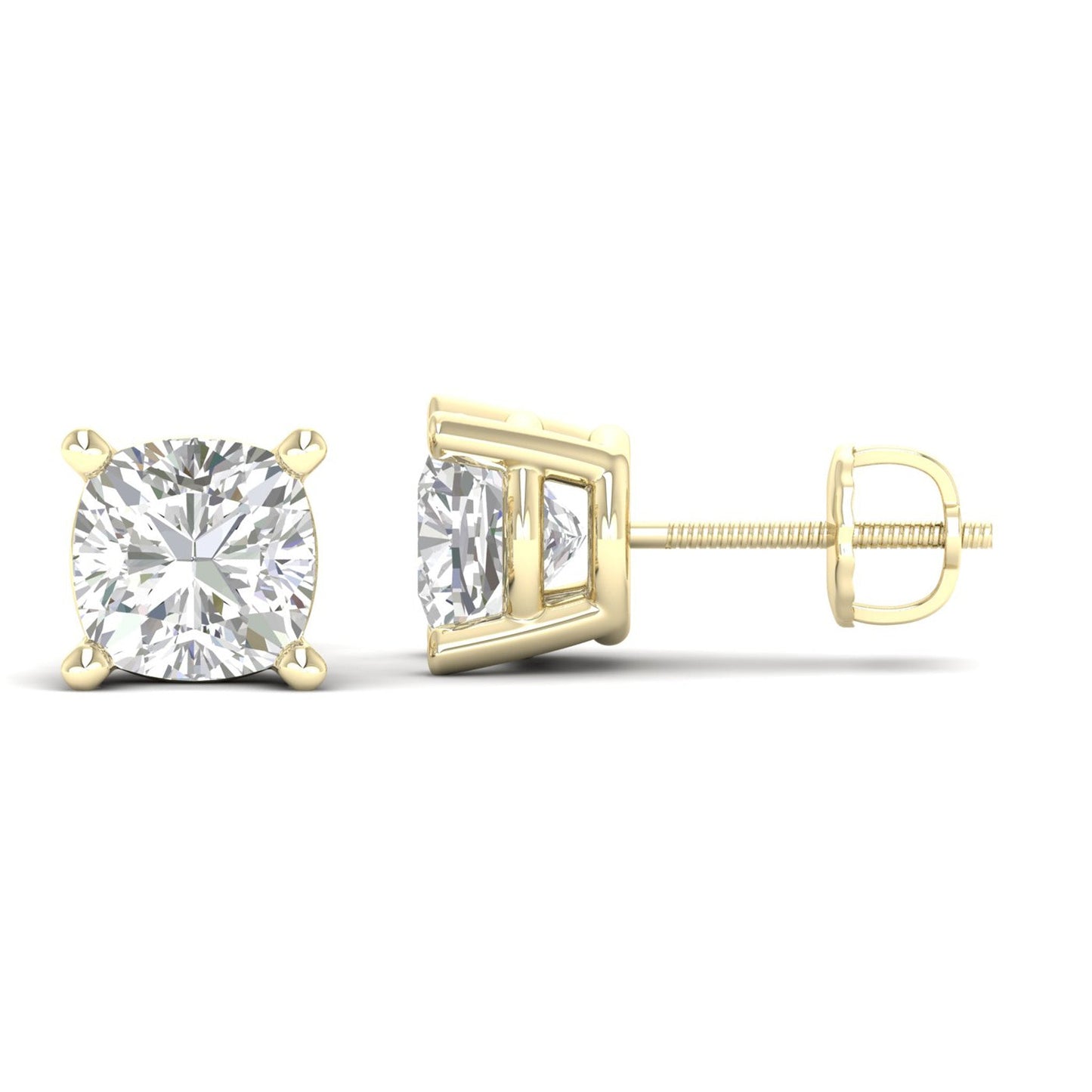 10 CTW Lab Grown Diamond Classic Cushion Stud Earring