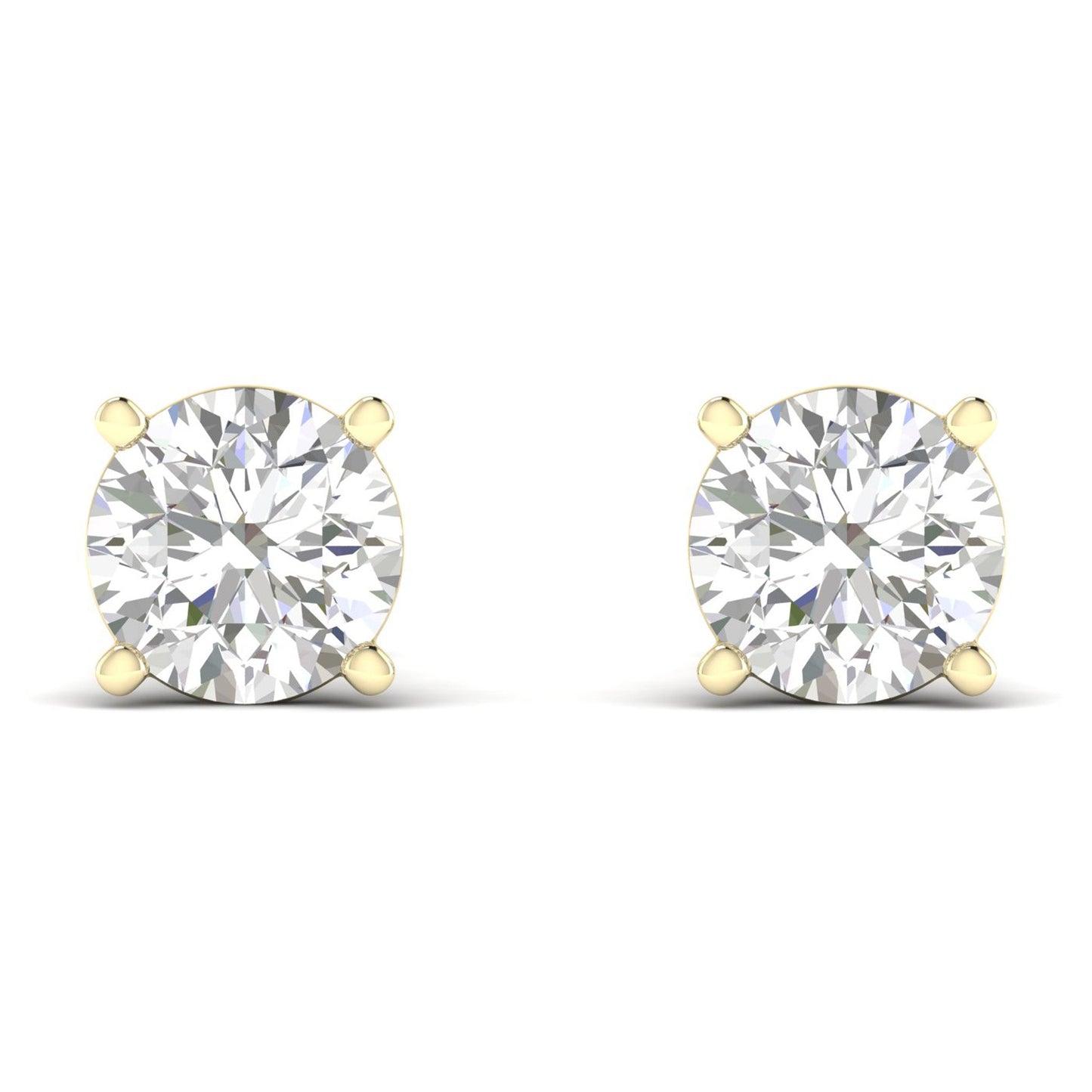10 CTW Lab Grown Diamond Solitaire Round Stud Earring