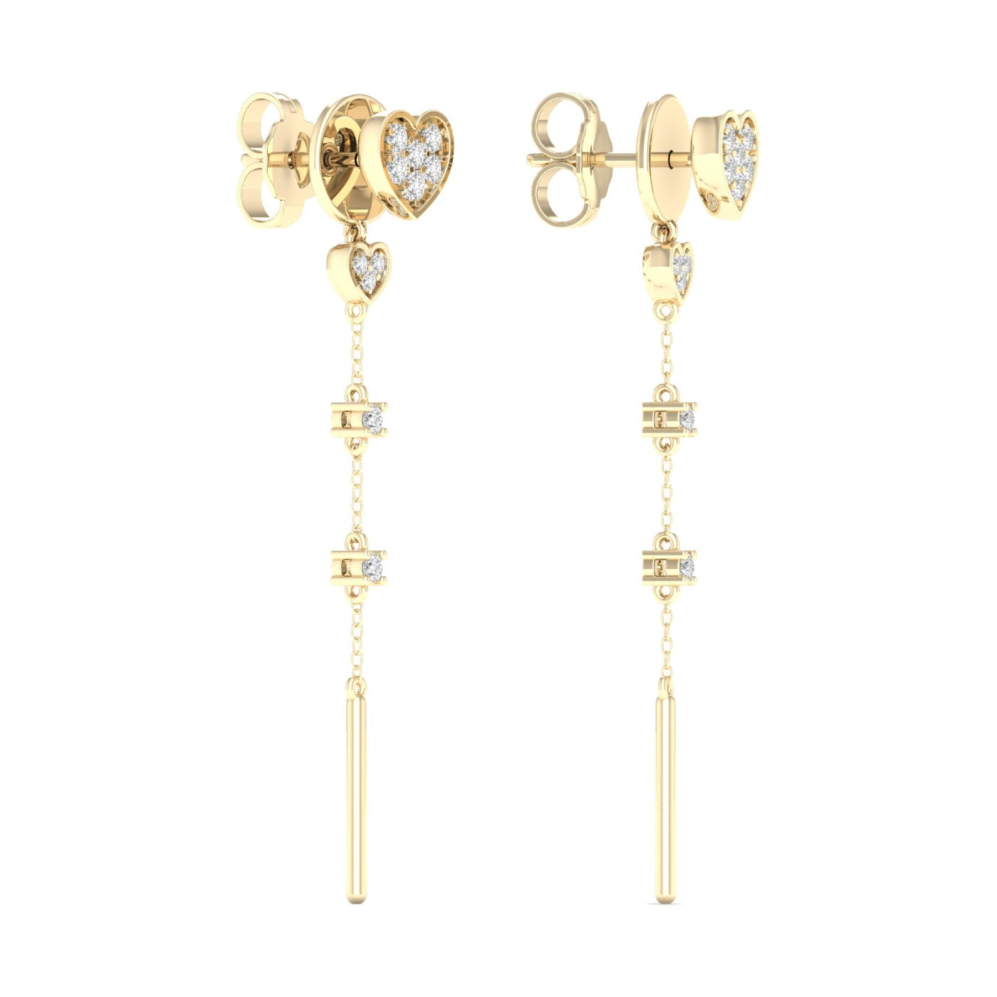0.230 CTW Lab Grown Diamond Unique Design Drop Earring