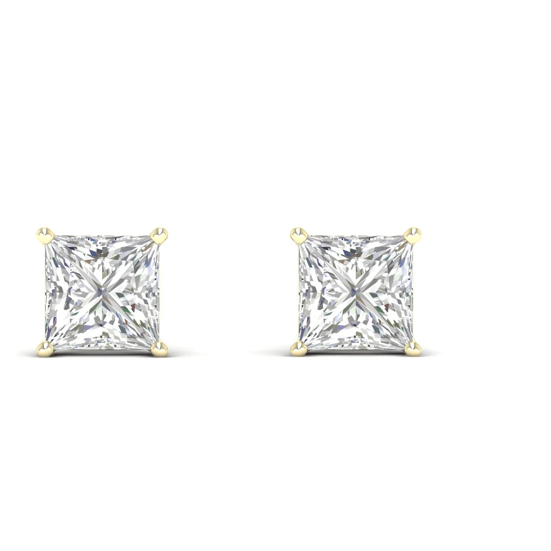 10 CTW Lab Grown Diamond Classic Princess Stud Earring