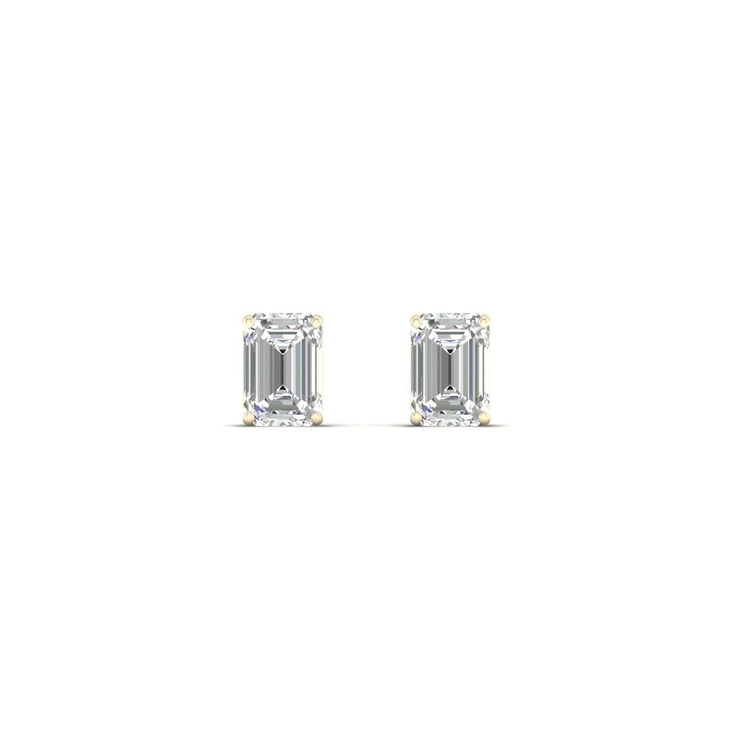 0.50 CTW Lab Grown Diamond Emerald Shape Stud Earring