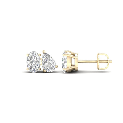 1.50 CTW Lab Grown Diamond Toi At Moi Stud Earring